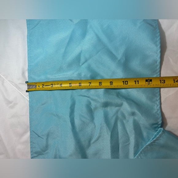 Table Runner 13"x72" Long Cotton Canvas Fabric Egg Blue Machine Washable - Picture 3 of 4